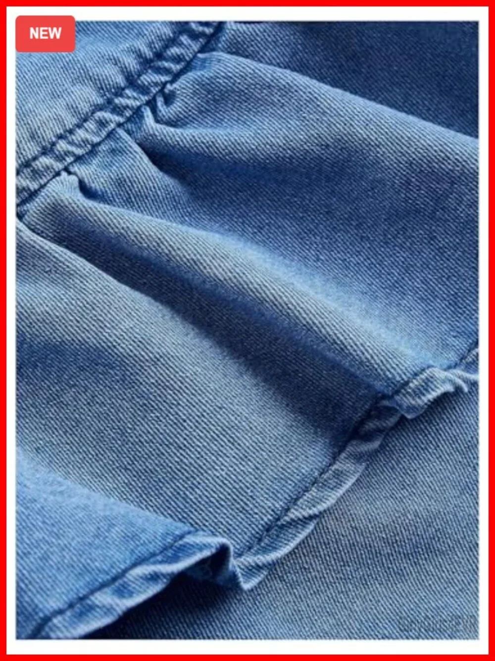 Ruffle Long Jean Skirt Western Fall Denim Maxi